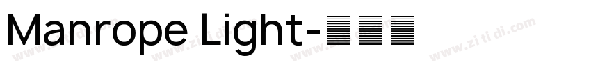 Manrope Light字体转换